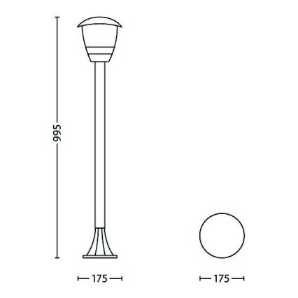 Philips - Āra lampa 1xE27/60W/230V IP44