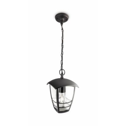 Philips - Āra piekaramā lustra 1xE27/60W/230V melns IP44
