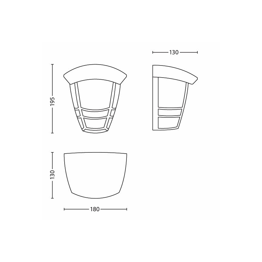 Philips - Āra sienas gaismeklis 1xE27/60W/230V