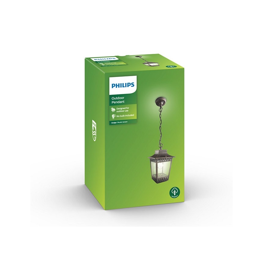 Philips 15406/86/PN - Āra lustra HEDGE 1xE27/60W/230V IP44