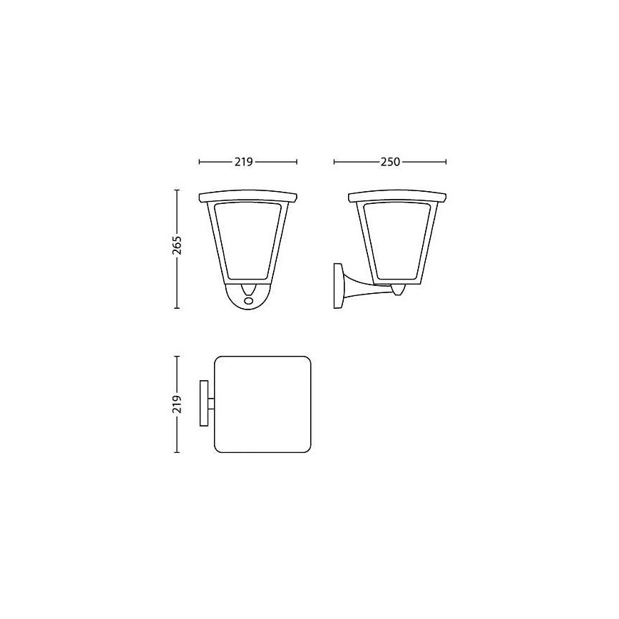 Philips 15488/30/16 - LED Āra apgaismojums ar sensoru COTTAGE 1xLED/4,5W/230V