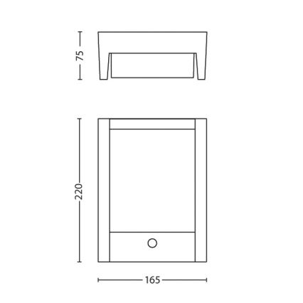 Philips - LED Āra sienas lampa ar sensoru LED/6W 2700K IP44