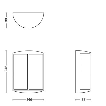 Philips - LED Āra sienas gaismeklis 1xLED/6W IP44