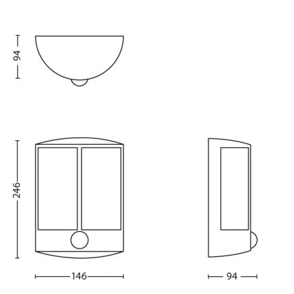 Philips - LED Āra gaismeklis ar sensoru LED/6W IP44