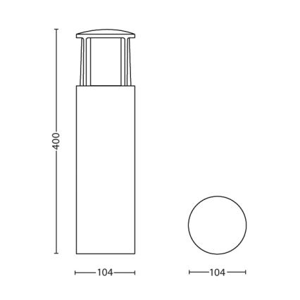 Philips - LED Āra lampa 1xLED/6W/230V IP44