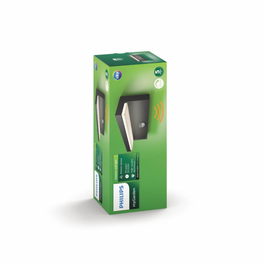 Philips - LED Āra sienas lampa ar sensoru 2xLED/4,5W/230V 4000K IP44