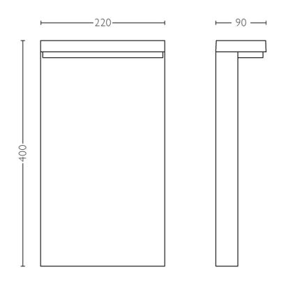 Philips - LED Āra kolonnas gaismeklis 2xLED/4,5W IP44