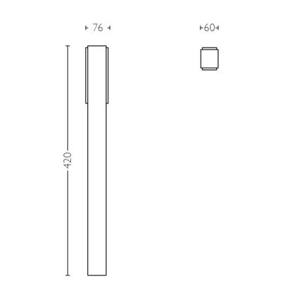 Philips - Āra kolonnas gaismeklis 2xLED/4,5W IP44