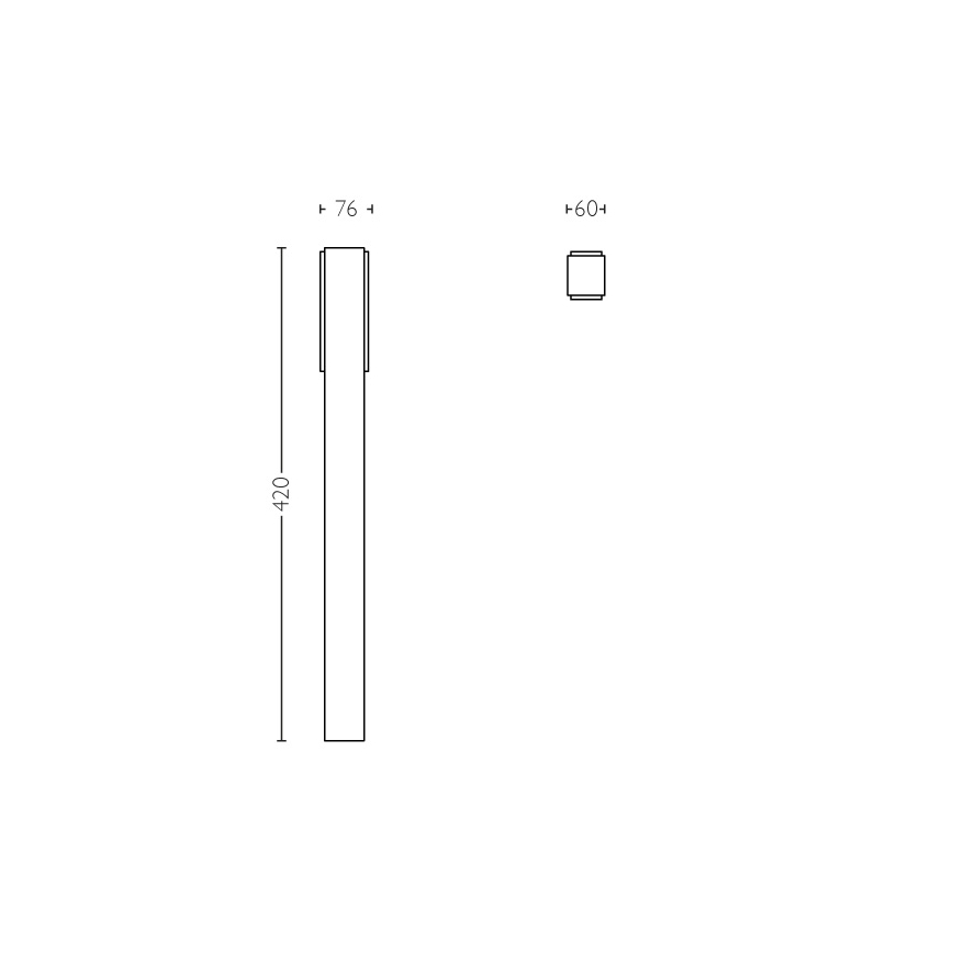 Philips - Āra kolonnas gaismeklis 2xLED/4,5W IP44