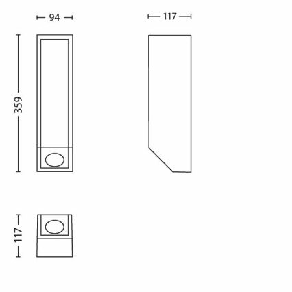 Philips 16933/87/16 - Āra sienas gaismeklis ar sensoru MYGARDEN FEATHER E27/23W IP44