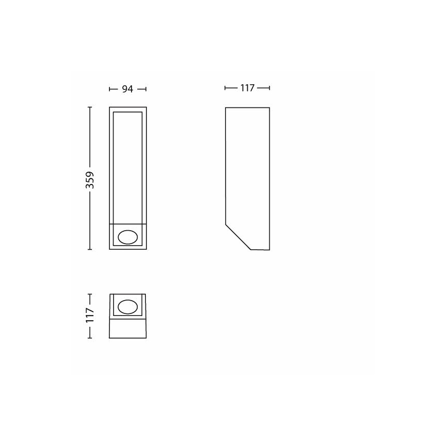 Philips 16933/87/16 - Āra sienas gaismeklis ar sensoru MYGARDEN FEATHER E27/23W IP44
