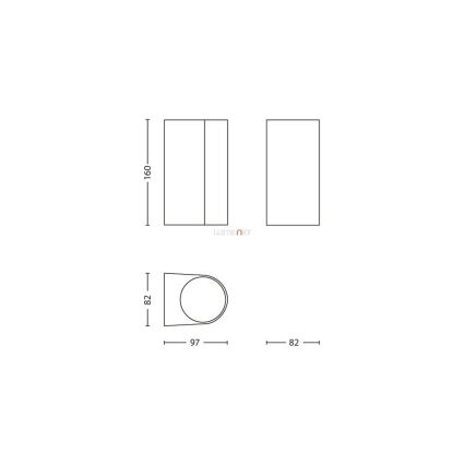 Philips 17102/86/16 - Āra Sienas Apgaismojums MYGARDEN NIGHTINGALE 2xGU10/35W