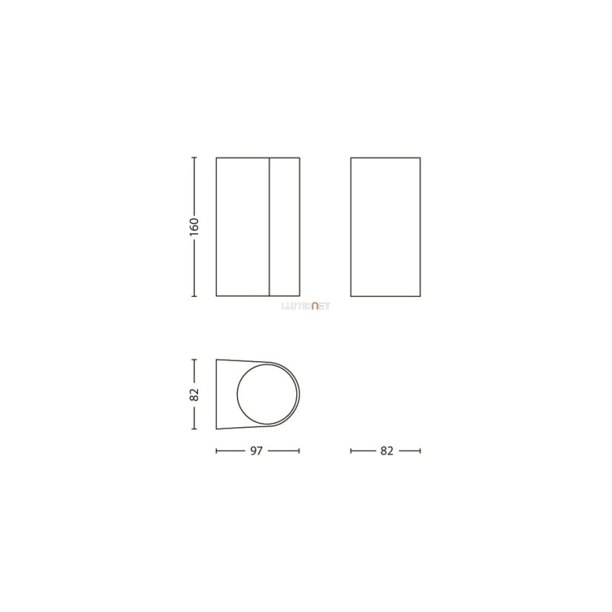 Philips 17102/86/16 - Āra Sienas Apgaismojums MYGARDEN NIGHTINGALE 2xGU10/35W