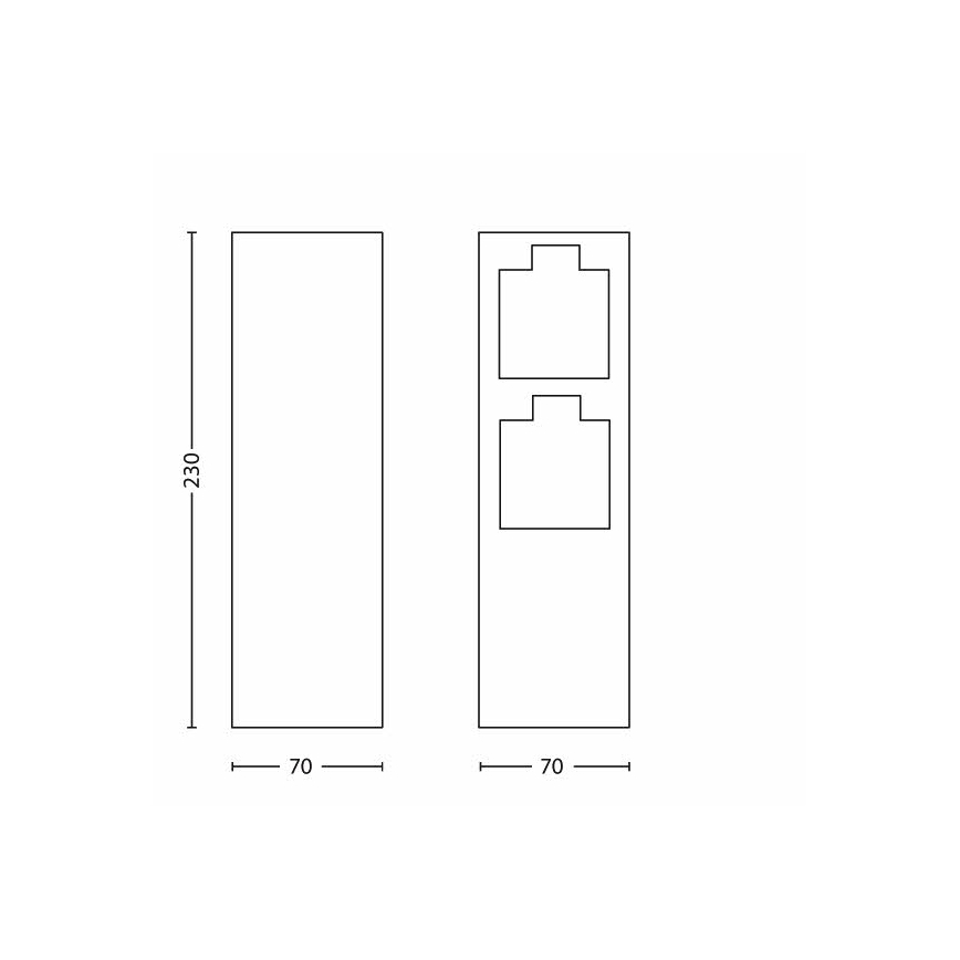 Philips 17108/47/16 - Āra kontakligdzdu kolonna MYGARDEN ROCK 230V IP44 SCHUKO