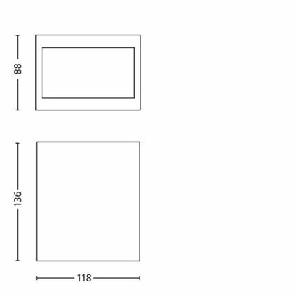 Philips 17209/47/16 - Āra Sienas Apgaismojums FLAGSTONE 3xLED/1W/230V