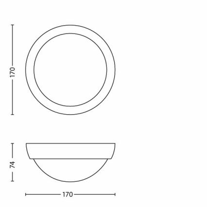 Philips - LED Āra lampa 1xLED/3,5W IP44