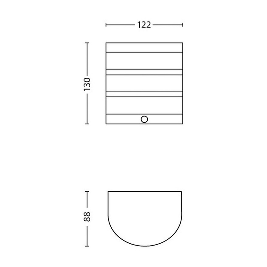 Philips - LED Āra sienas lampa ar sensoru 1xLED/3W IP44