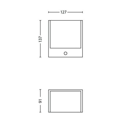 Philips - LED āra gaismeklis ar sensoru 1xLED/3.5W