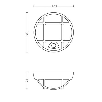 Philips 17319/30/16 - LED Āra sienas gaismeklis ar sensoru  EAGLE 1xLED/3W