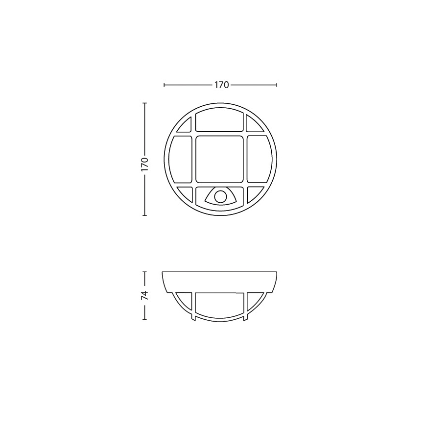 Philips 17319/30/16 - LED Āra sienas gaismeklis ar sensoru  EAGLE 1xLED/3W