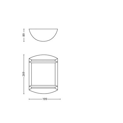Philips - Āra sienas lampa 1xLED/6W/230V IP44