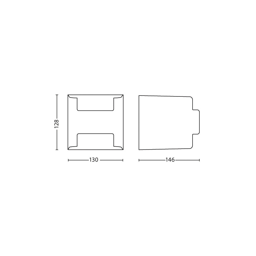 Philips - Āra sienas lampa 2xLED/4,5W/230V IP44