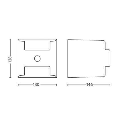 Philips - Āra sensora lampa 2xLED/4,5W/230V IP44