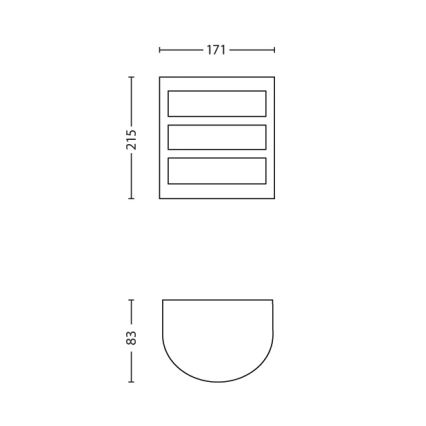 Philips - Āra sienas lampa 1xLED/6W/230V IP44
