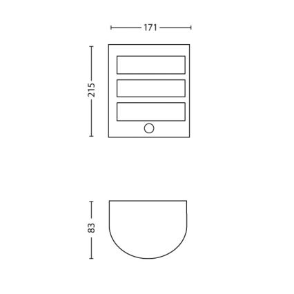 Philips - Āra sensora lampa 1xLED/6W/230V IP44