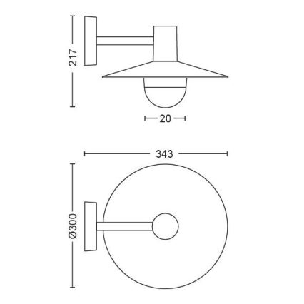 Philips - Āra gaismeklis 1xE27/42W/230V IP44