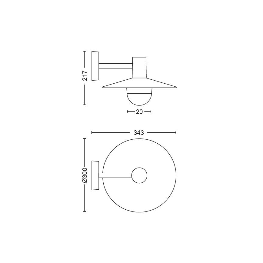 Philips - Āra gaismeklis 1xE27/42W/230V IP44