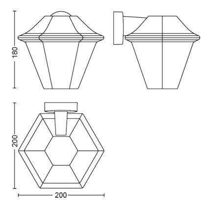 Philips - Āra sienas gaismeklis 1xE27/42W IP44