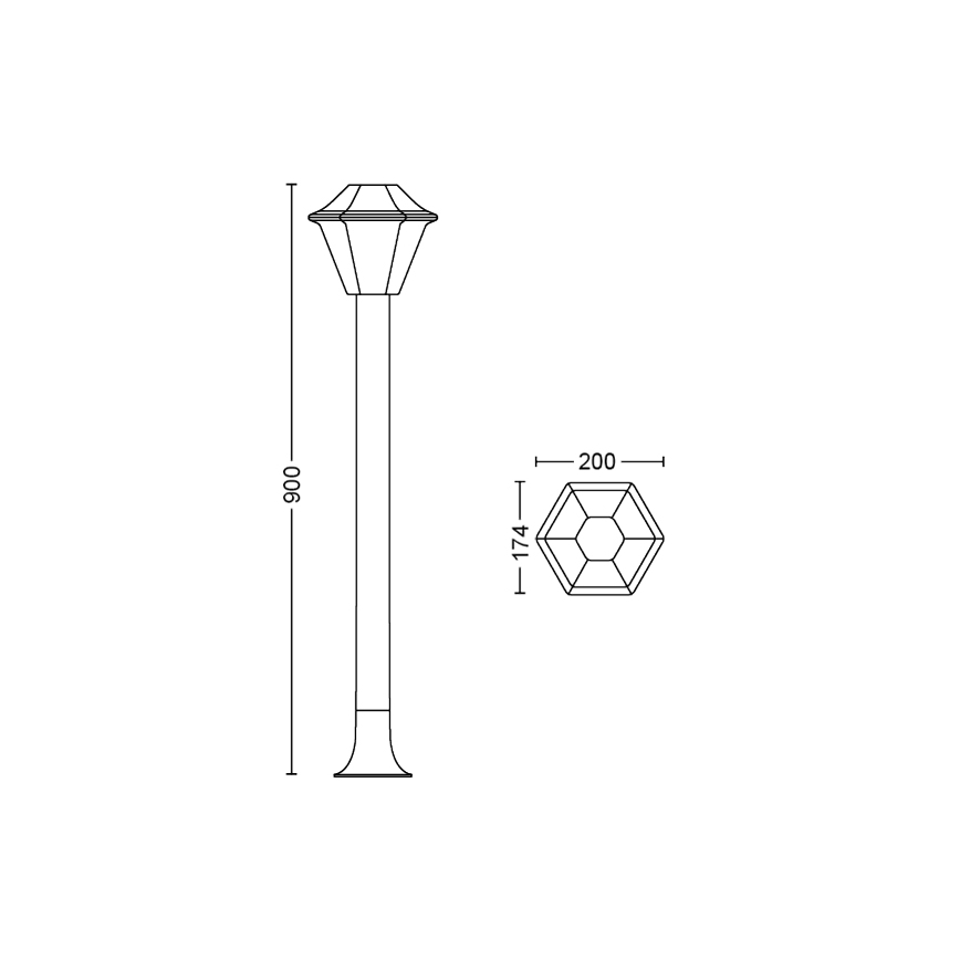 Philips 17388/43/PN - Āra lampa MYGARDEN CURASSOW 1xE27/42W/230V IP44