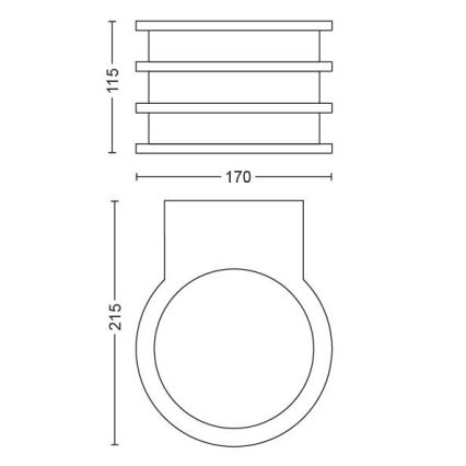 Philips - LED Aptumšojama  āra sienas lampa Hue LUCCA 1xE27/9,5W/230V IP44