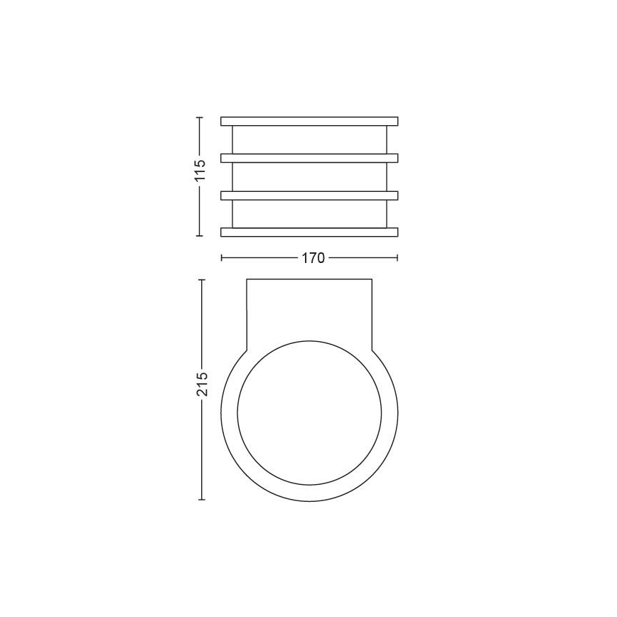 Philips - LED Aptumšojama  āra sienas lampa Hue LUCCA 1xE27/9,5W/230V IP44