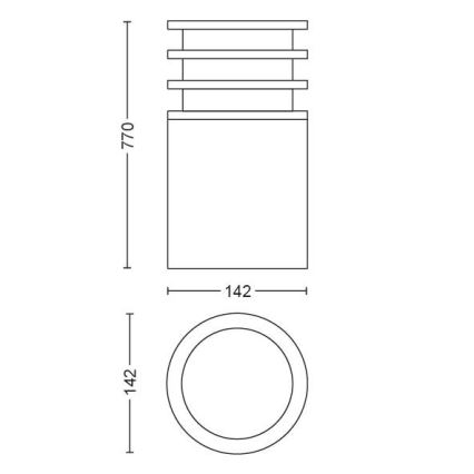 Philips - LED Aptumšojama āra lampa Hue LUCCA 1xE27/9,5W/230V IP44