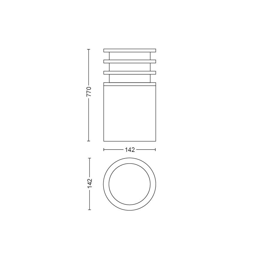 Philips - LED Aptumšojama āra lampa Hue LUCCA 1xE27/9,5W/230V IP44