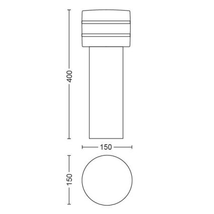 Philips - LED Aptumšojama āra lampa Hue TUAR 1xE27/9,5W/230V