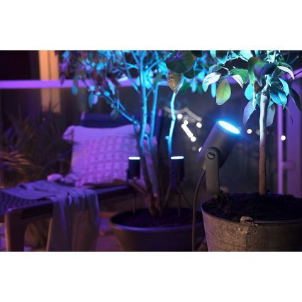 Philips - Pagarinātāja komplekts LED RGB āra starmetis Hue LILY LED/8W/230V IP65