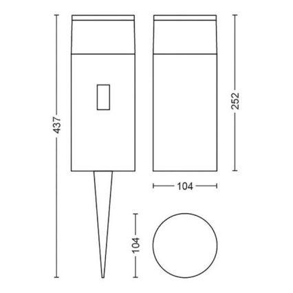 Philips - LED RGB Aptumšojama āra lampa Hue CALLA LED/8W/24V IP65