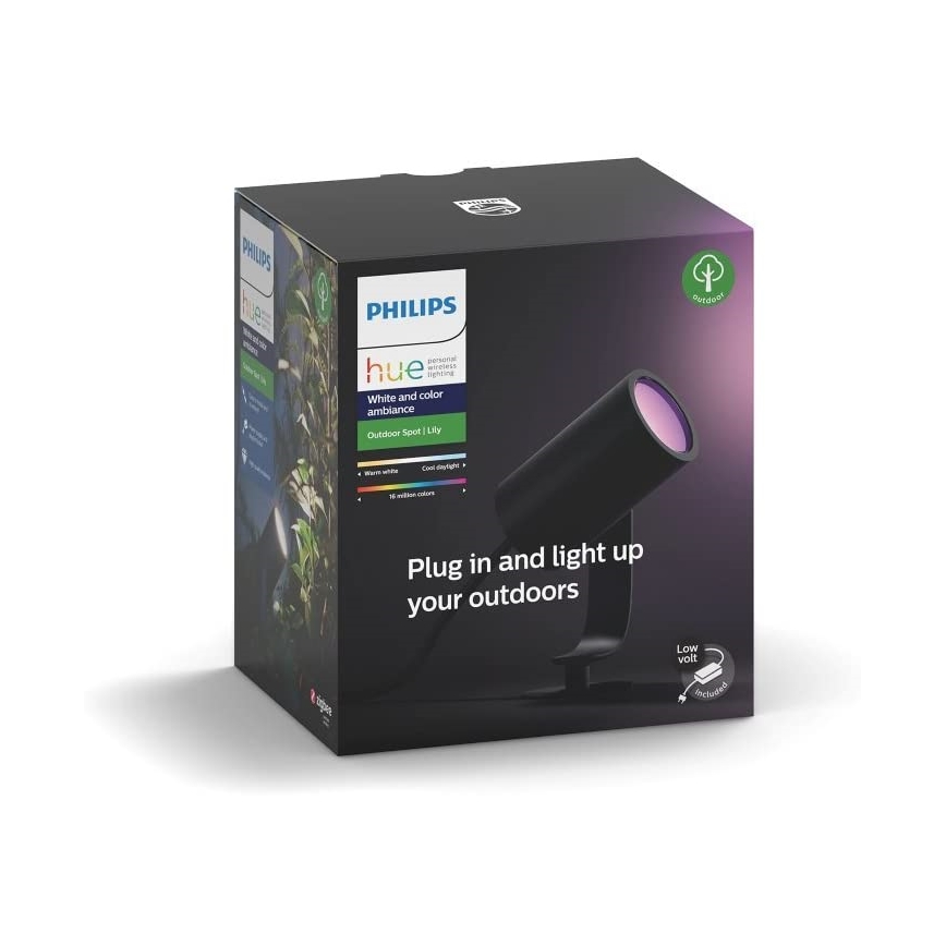 Philips - LED RGB Āra starmetis Hue LILY LED/8W/230V IP65