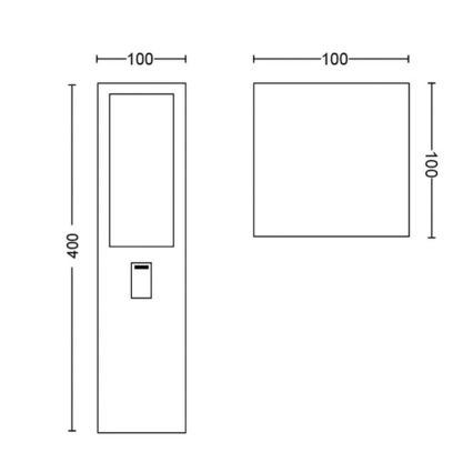 Philips - LED RGBW Aptumšojama āra lampa Hue IMPRESS LED/16W/230V 2000-6500K IP44