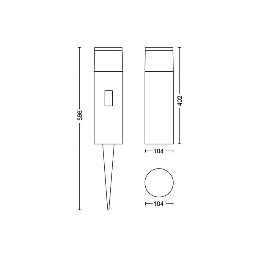 Philips - LED RGBW Aptumšojama āra lampa Hue CALLA LED/8W/24V IP65
