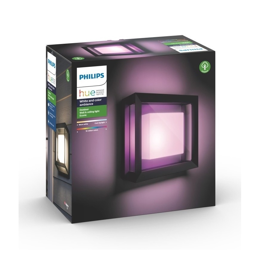 Philips - LED RGBW Aptumšojama āra sienas lampa Hue ECONIC LED/15W/230V 2000-6500K IP44