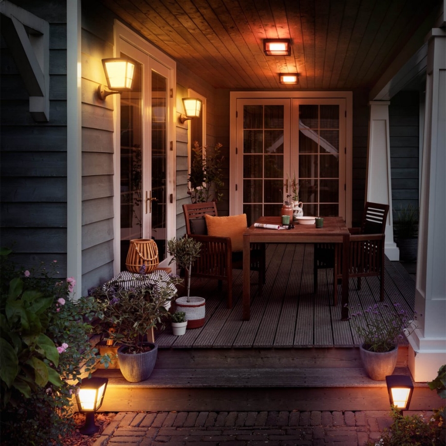 Philips - LED RGBW Aptumšojama āra sienas lampa Hue ECONIC LED/15W/230V 2000-6500K IP44