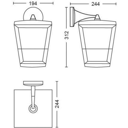 Philips - LED RGBW Aptumšojama āra sienas lampa Hue ECONIC LED/15W/230V 2000-6500K IP44