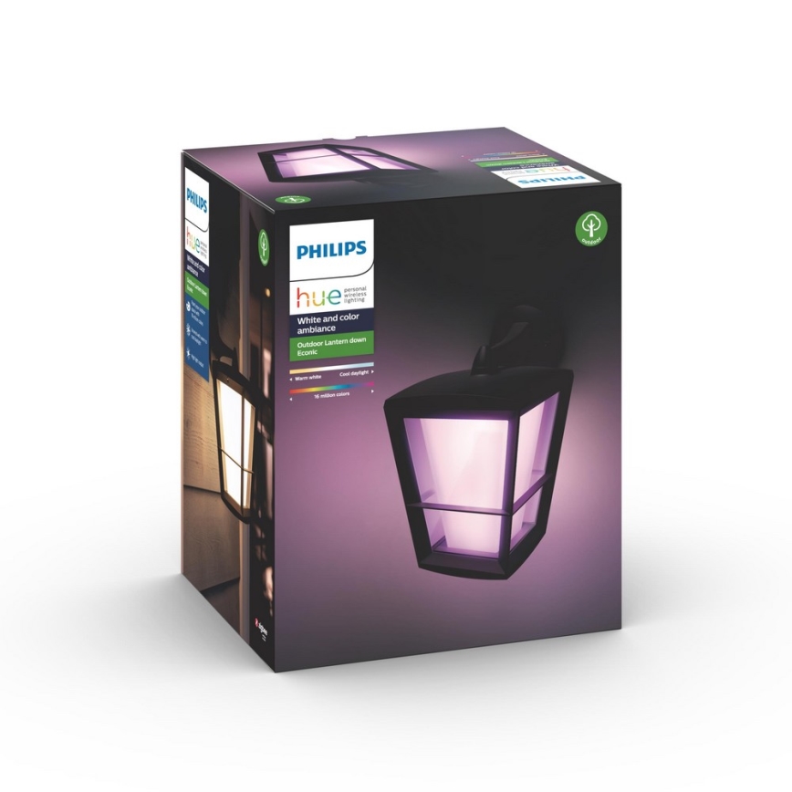 Philips - LED RGBW Aptumšojama āra sienas lampa Hue ECONIC LED/15W/230V 2000-6500K IP44