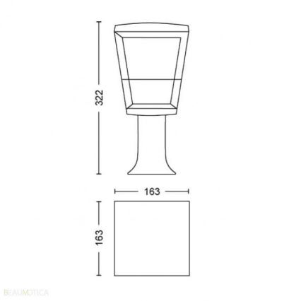 Philips - LED RGBW Aptumšojama āra lampa Hue ECONIC LED/15W/230V IP44