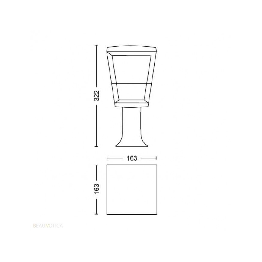 Philips - LED RGBW Aptumšojama āra lampa Hue ECONIC LED/15W/230V IP44