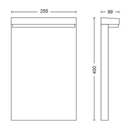 Philips - LED RGBW Aptumšojama āra lampa Hue NYRO LED/13,5W/230V 2000-6500K IP44